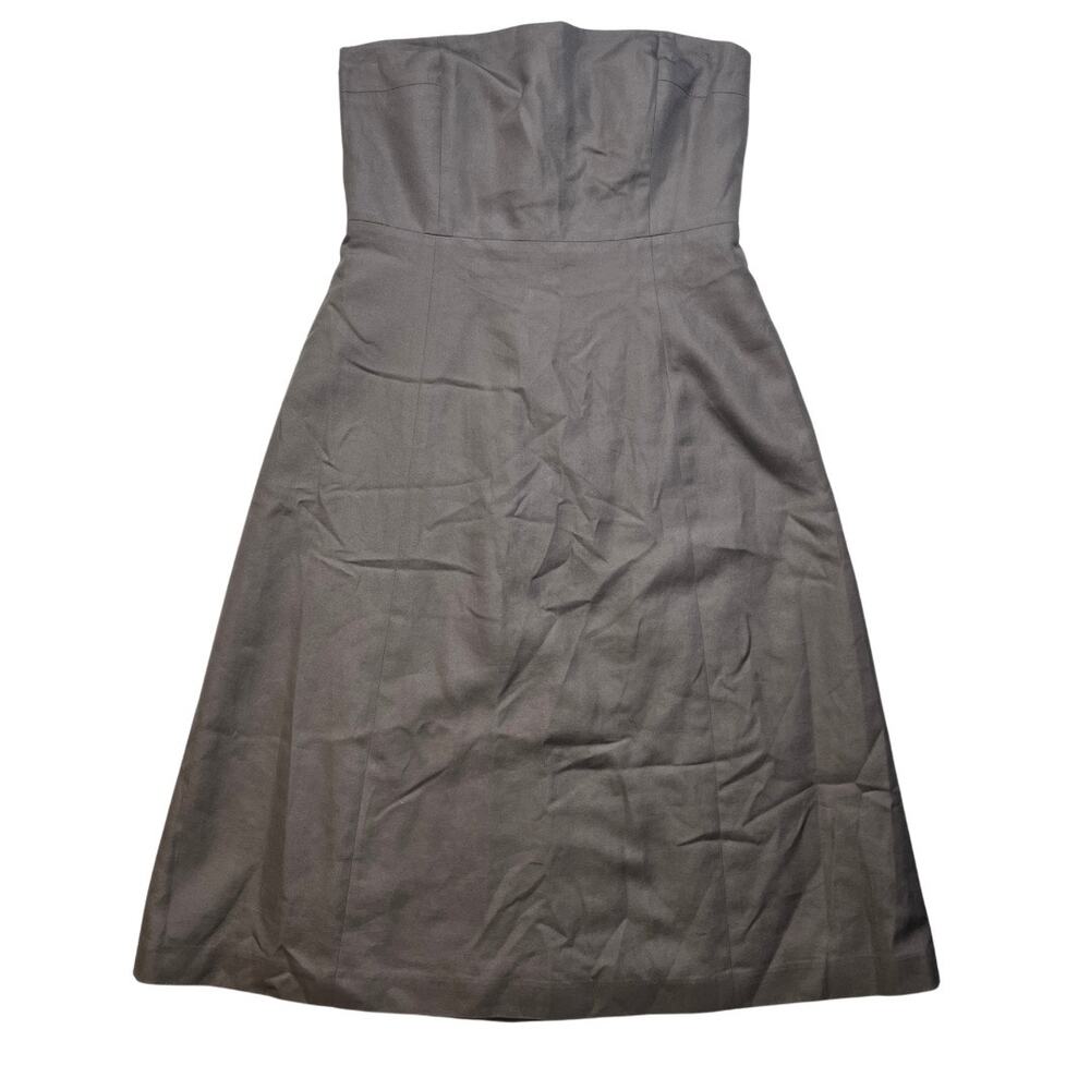 J. CREW Women's Sleeveless Mini Dress 100% Cotton Muted Olive Green Size 8